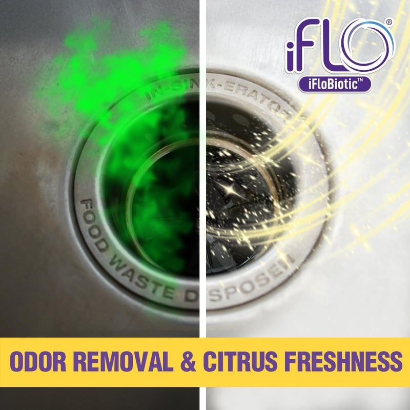 iFLO Foaming Garbage Disposal Cleaner Pods with iFLOBiotic – Powerful Garbage Disposal Foaming Action for Sink, Food Waste & Odor Removal – Disposal Cleaner Pods, 6 Pack - Image 5